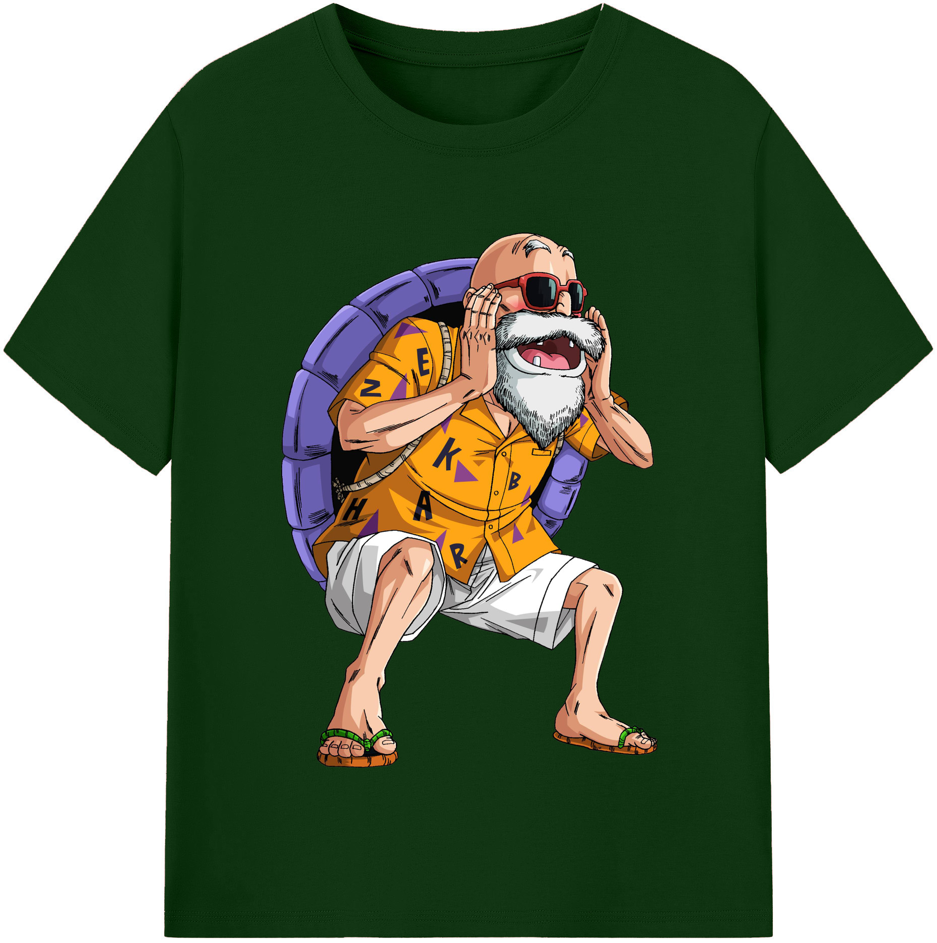 （画像用） ドラゴンボール 亀仙人（かめせんにん） DRAGON BALL Master Roshi Kame Sennin 綿100％半袖Tシャツ（フロントプリント）